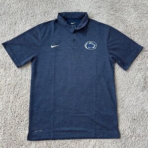Penn State Nike Navy Striped Polo